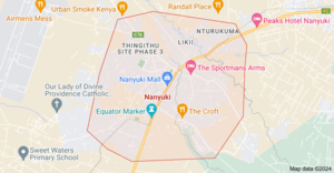 Map of nanyuki Kenya